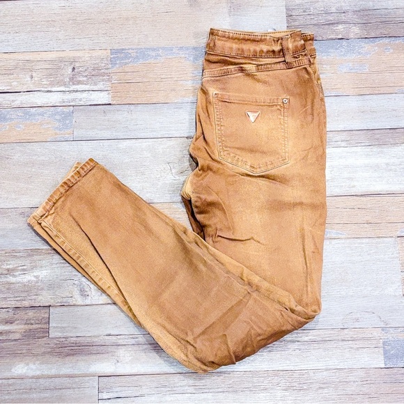 GUESS Distressed taupe jeans, narrow leg - Picture 1 of 13